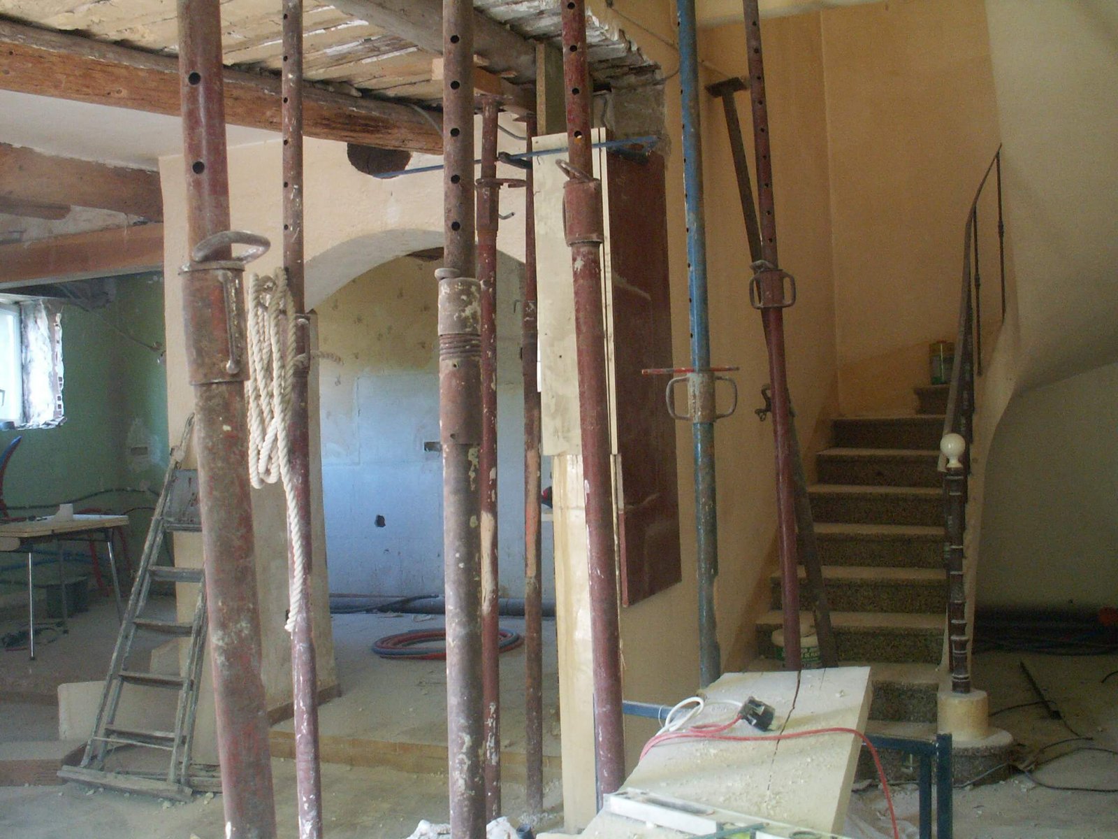 Photo des travaux du premier mas